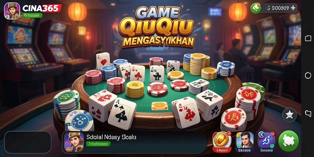 Tampilan gameplay QiuQiu yang seru di CINA365.