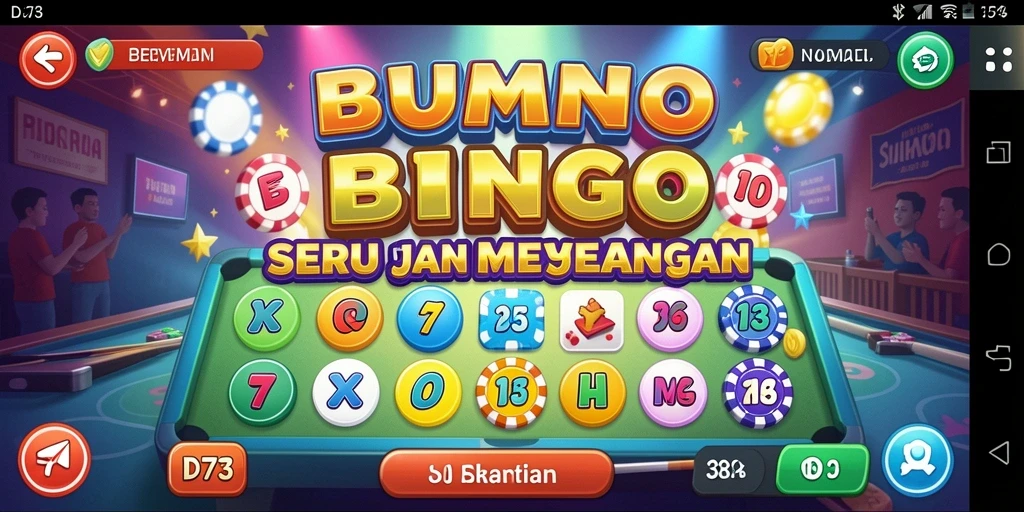 Tampilan gameplay seru Bingo di D73 dengan interaksi real-time.