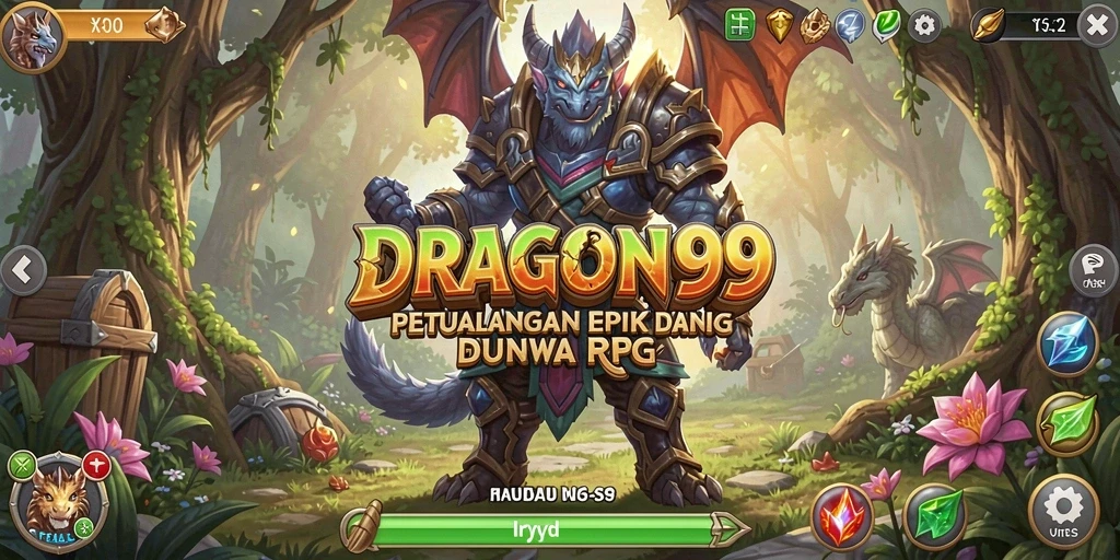 Screenshot gameplay DRAGON99 menunjukkan pertarungan epik dengan karakter yang beragam.