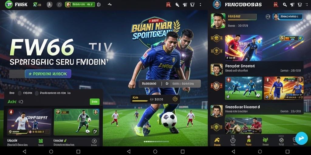 Tampilan screenshot utama FW66 menampilkan aksi taruhan olahraga yang mendebarkan.