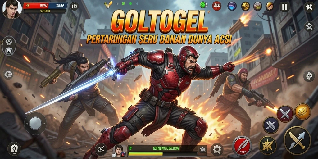 Tampilan gameplay seru yang penuh aksi di GOLTOGEL.