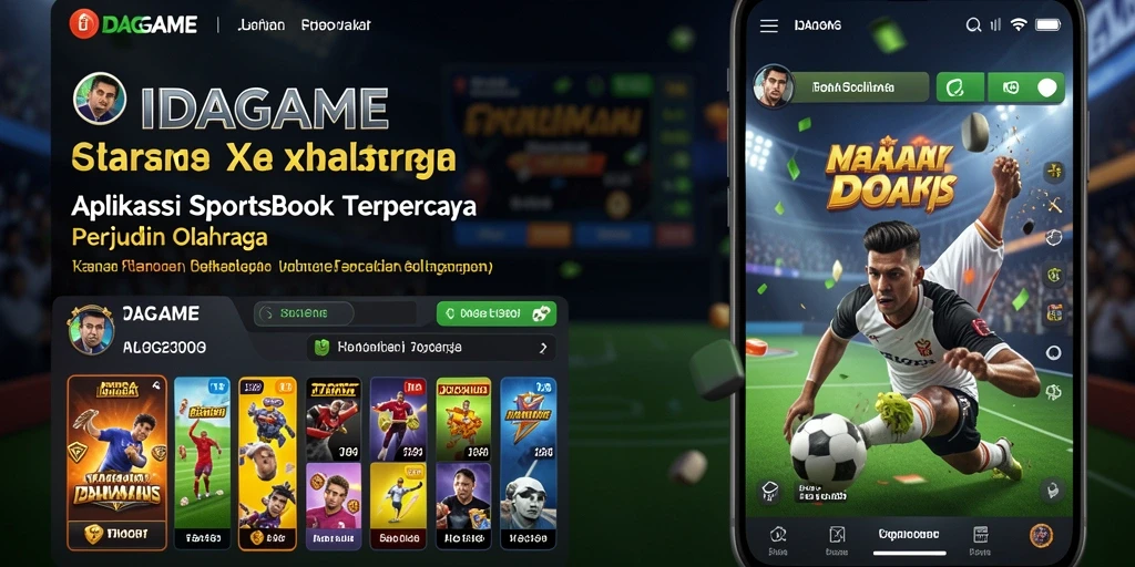 Tampilan layar IDAGAME dengan fitur taruhan olahraga yang menarik.