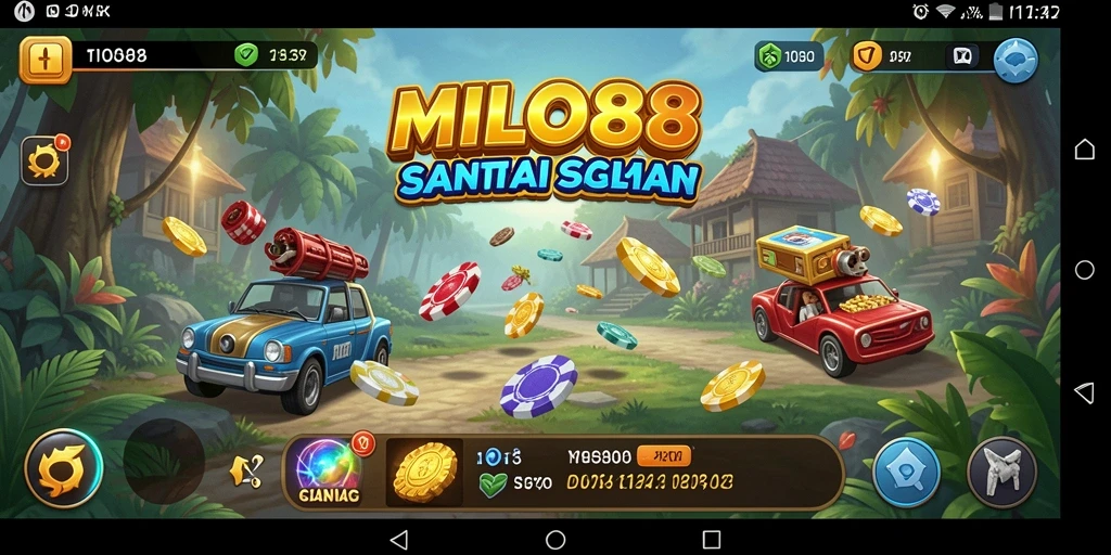 Tampilan permainan MILO88 yang ceria dan penuh warna.