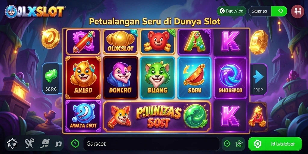 Screenshot utama OLXSLOT menampilkan momen seru dalam gameplay petualangan.