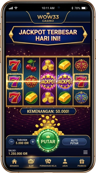 Tampilan antarmuka wow33 yang sederhana dan efektif.